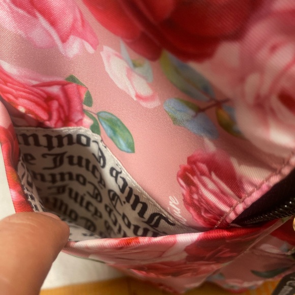 Juicy couture Womans bag backpack wallet 2pc set blush pink floral roses BNWT main image 8